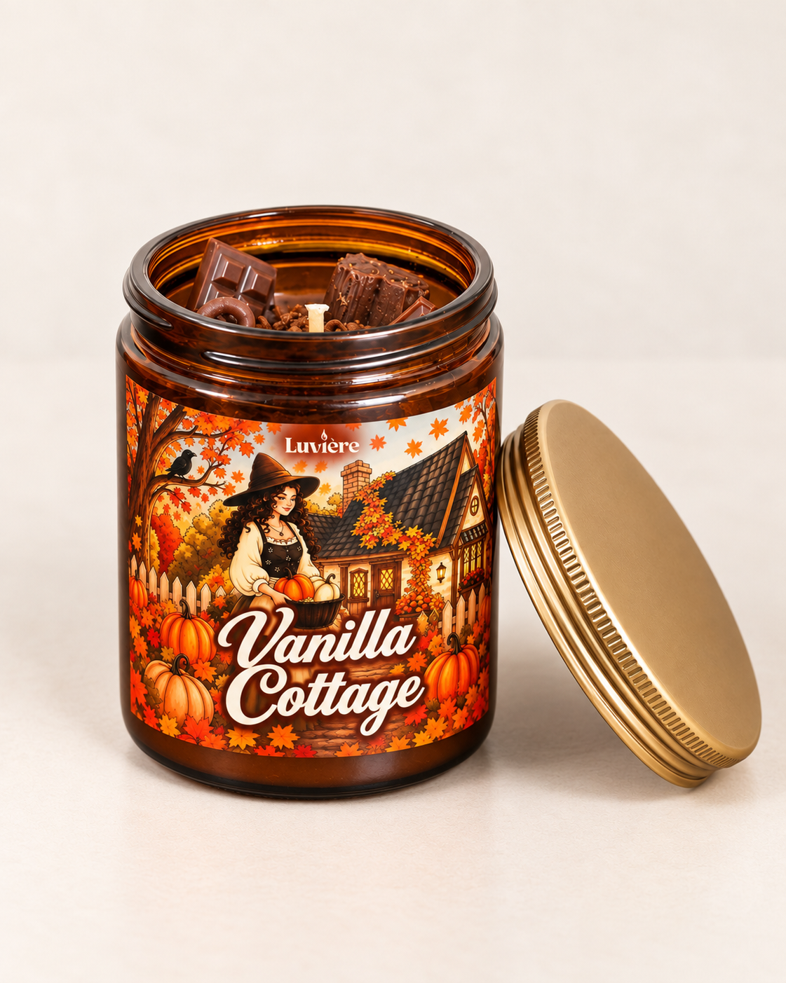 Vanilla Cottage Premium, casa ámbar · vidrio ámbar